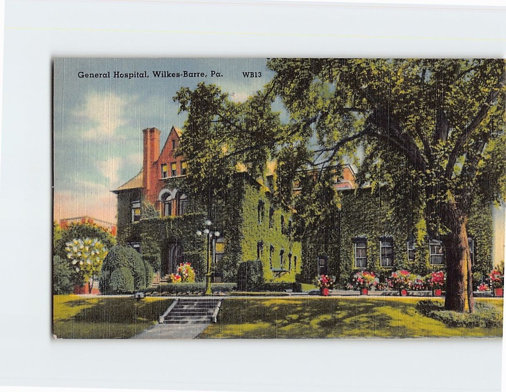 Postcard General Hospital Wilkes-Barre Pennsylvania USA