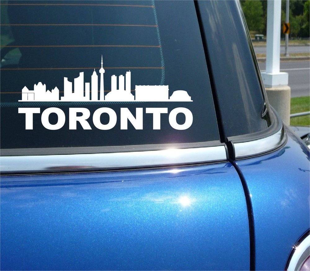 TORONTO CANADA CITY SKYLINE CITYSCAPE CAR WALL DECAL BUMPER STICKER