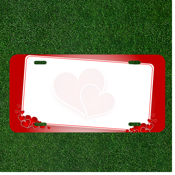 Custom Personalized License Plate Car Tag With Postcard Banner Signboard