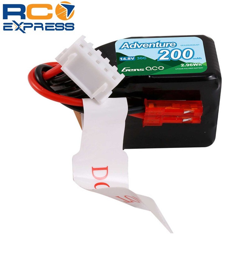 Gens Ace 200mAh 4S 14.8V 30C LiPo Battery Pack with JST GEA2004S30JST-image