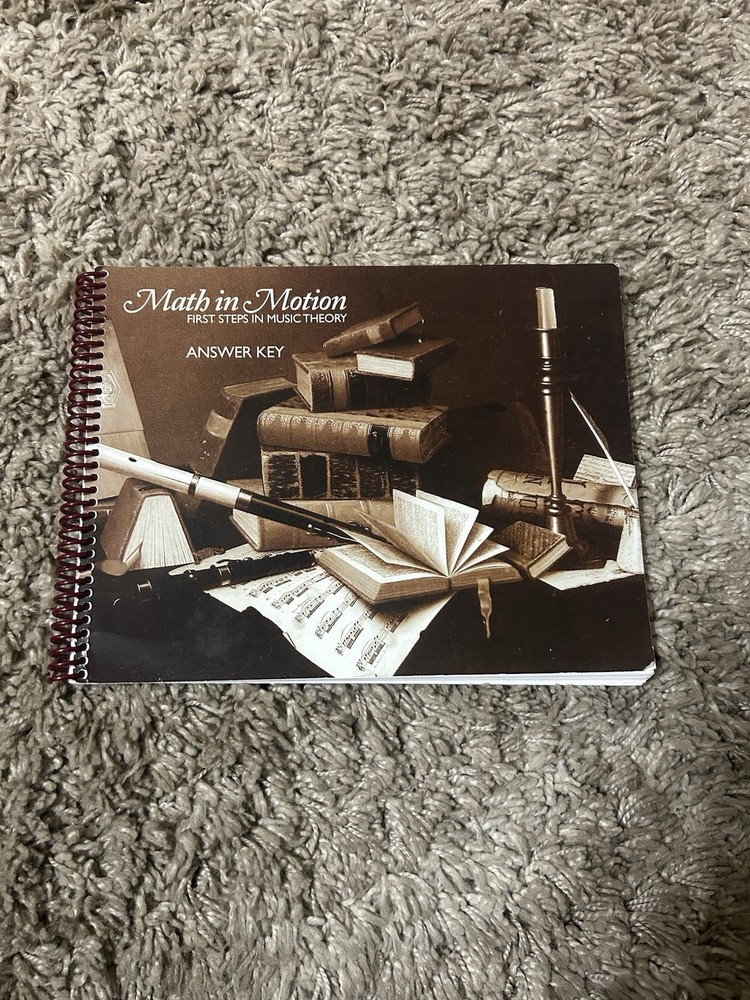 Math in Motion First Steps in Music Theory Answer Key Book Spiral Bound