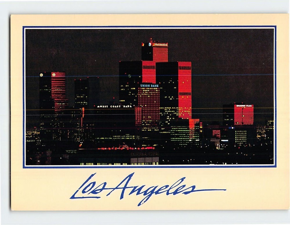 Postcard City Skyline Los Angeles California USA