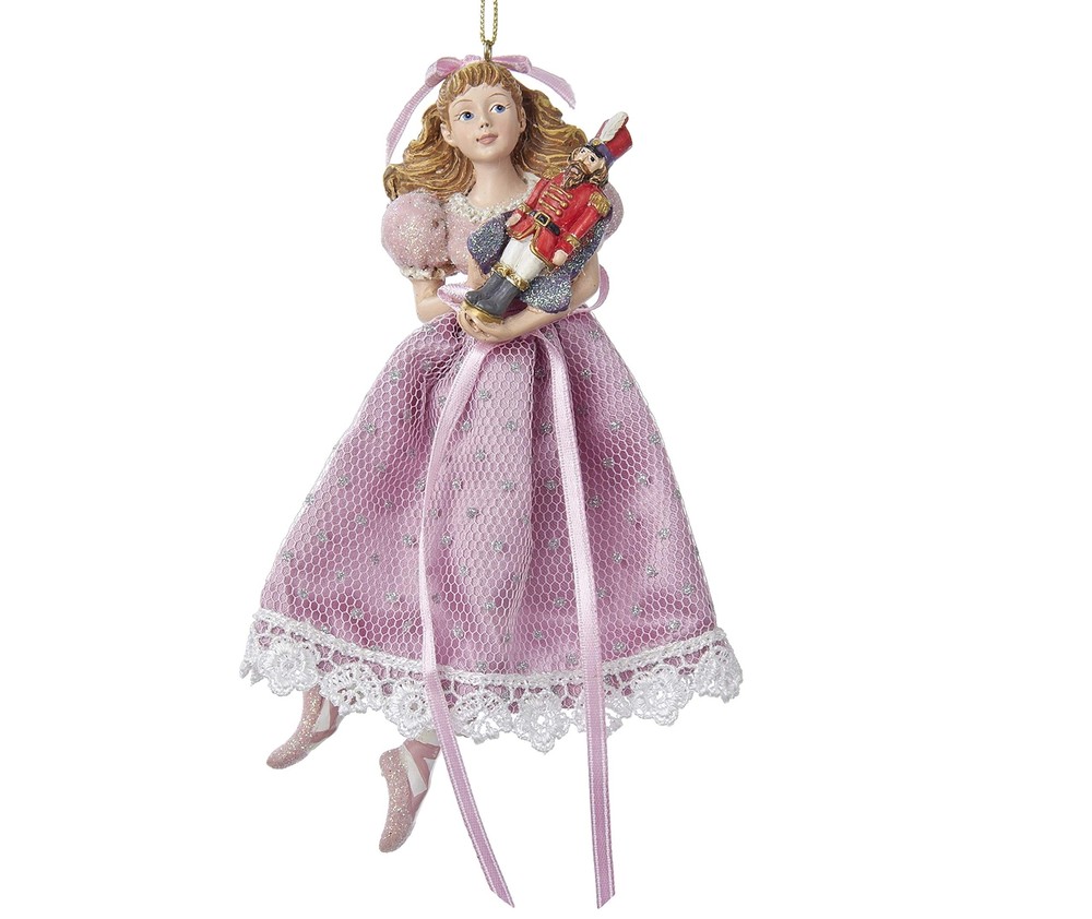 Kurt Adler C7174 Clara Holding Nutcracker Christmas Ornament