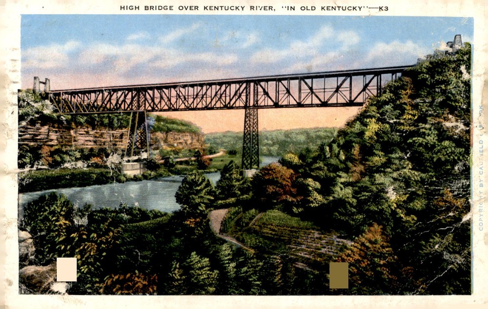 High Bridge over Kentucky River, 1944 Postcard