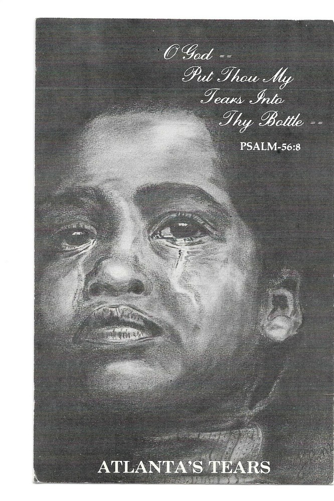 Postcard Atlanta's Tears Artist Signed John Meyers In Memory Boys Slain 1980-81