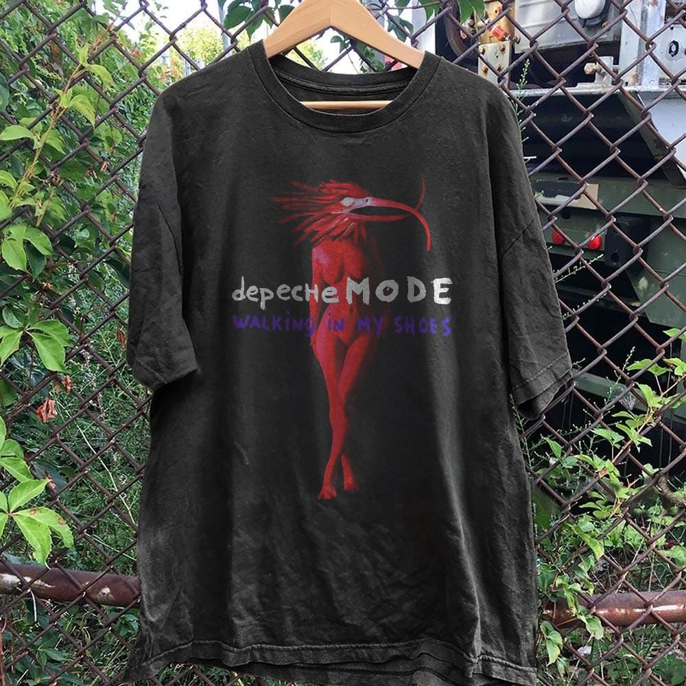 Depeche Mode Walking In My Shoes Short Sleeve Black T-shirt Size S-5XL