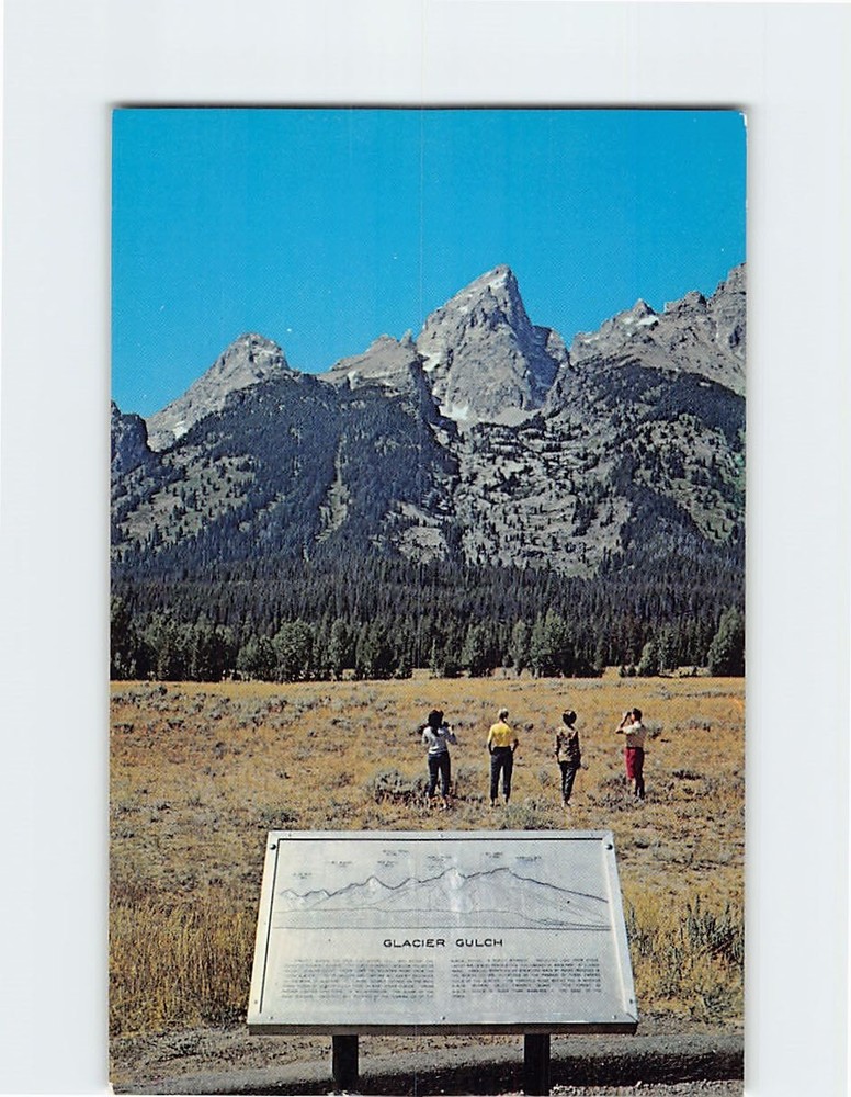 Postcard Glacier Gulch Grand Teton National Park Wyoming USA