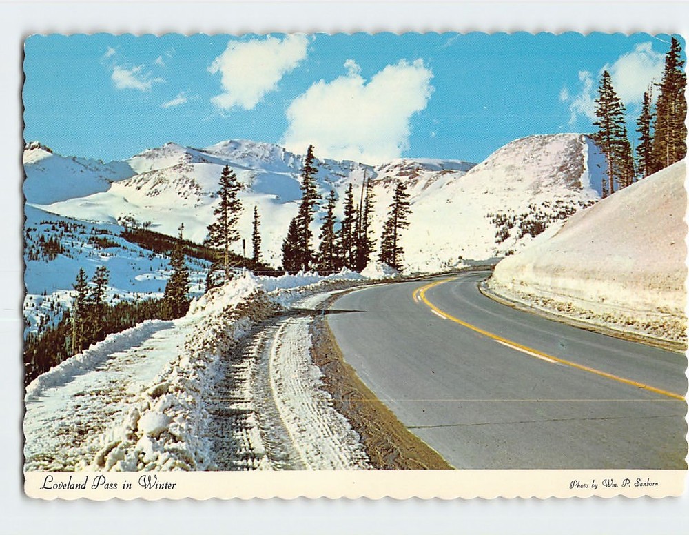 Postcard Loveland Pass in Winter Colorado USA
