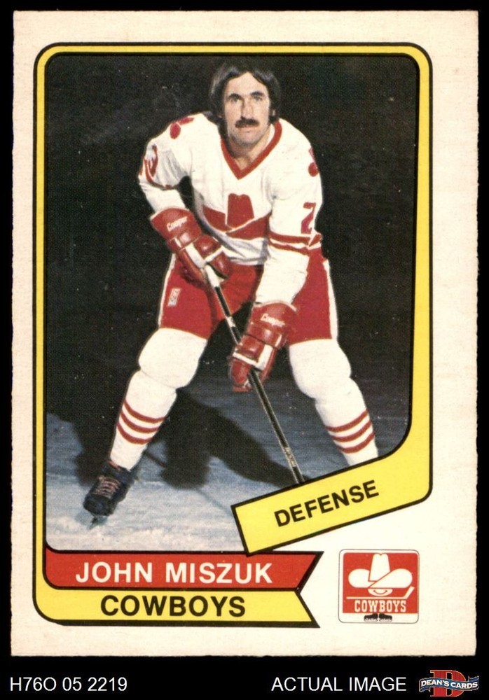 1976 O-Pee-Chee WHA #57 John Miszuk Cowboys-Hockey 7 - NM