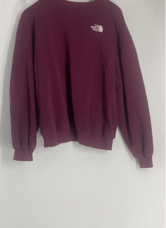 The North Face Womens Purple Crew Neck Long Sleeve Pullover Sweatshirt Size S