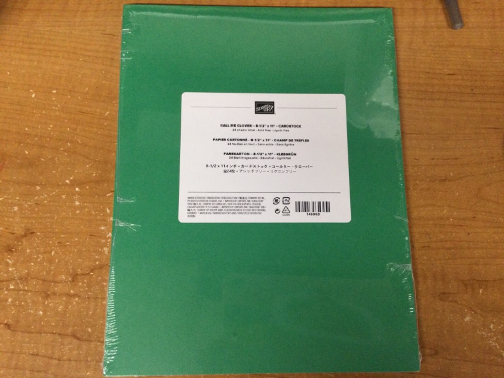 Stampin up CALL ME CLOVER 8 1/2