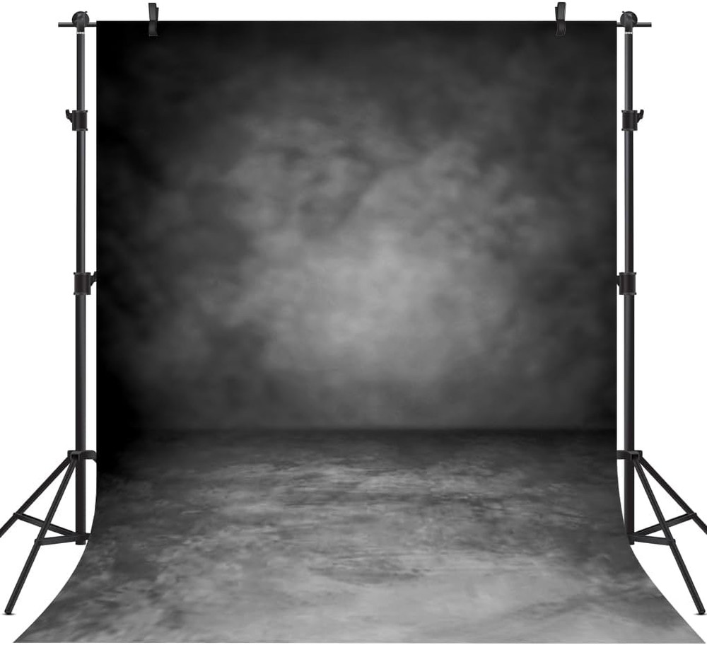 5X7Ft Fabric Black Abstract Retro Professional Photography Backdrop for Adult Po