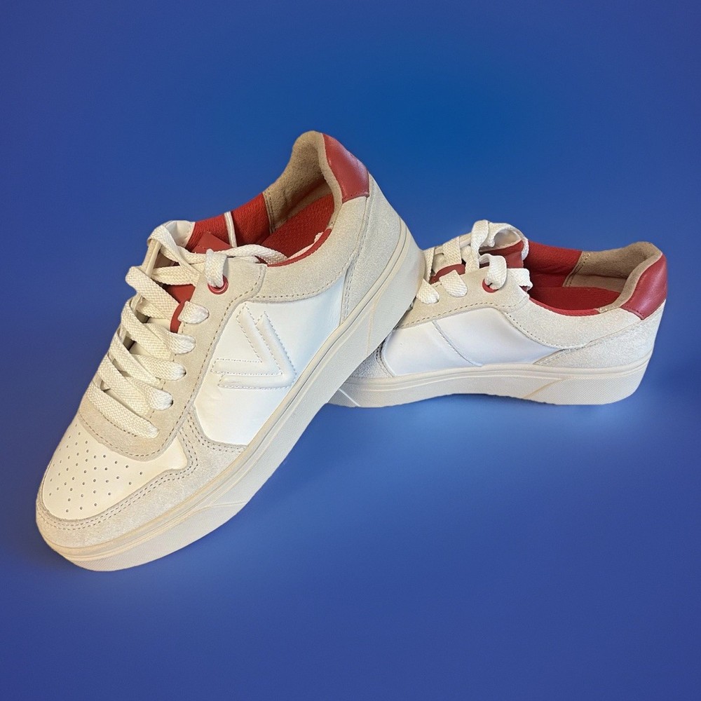 NWOB Vionic Kimmie Court Womens Shoes Sz 5 White Leather Lace Up Sneakers