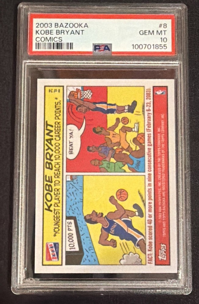 2003 Bazooka Kobe Bryant Comics #8 Psa 10 Gem Mt