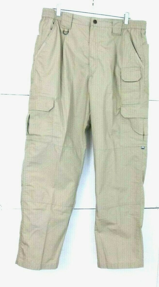 Propper Tactical Chino Cargo Pants Mens Size 38/32 Light Brown Button Zipper