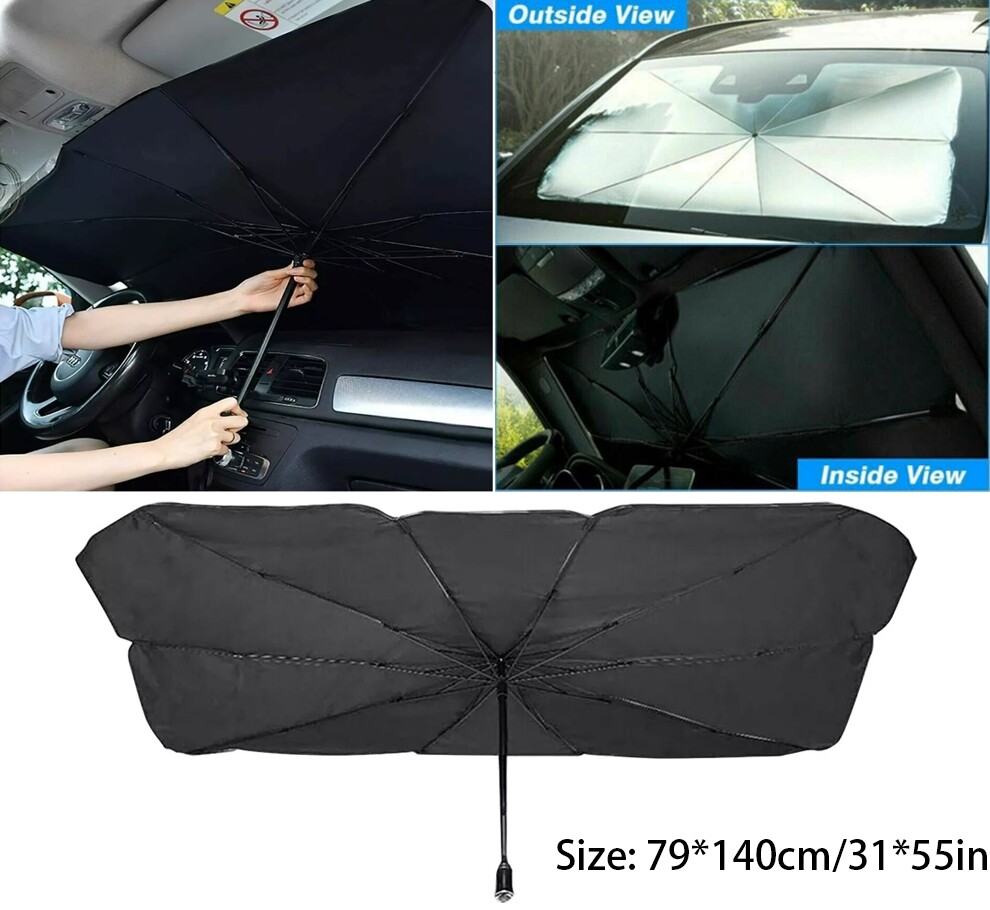 Car Sun Shade Windshield Sunshade Front Window Cover Visor UV Umbrella Foldable