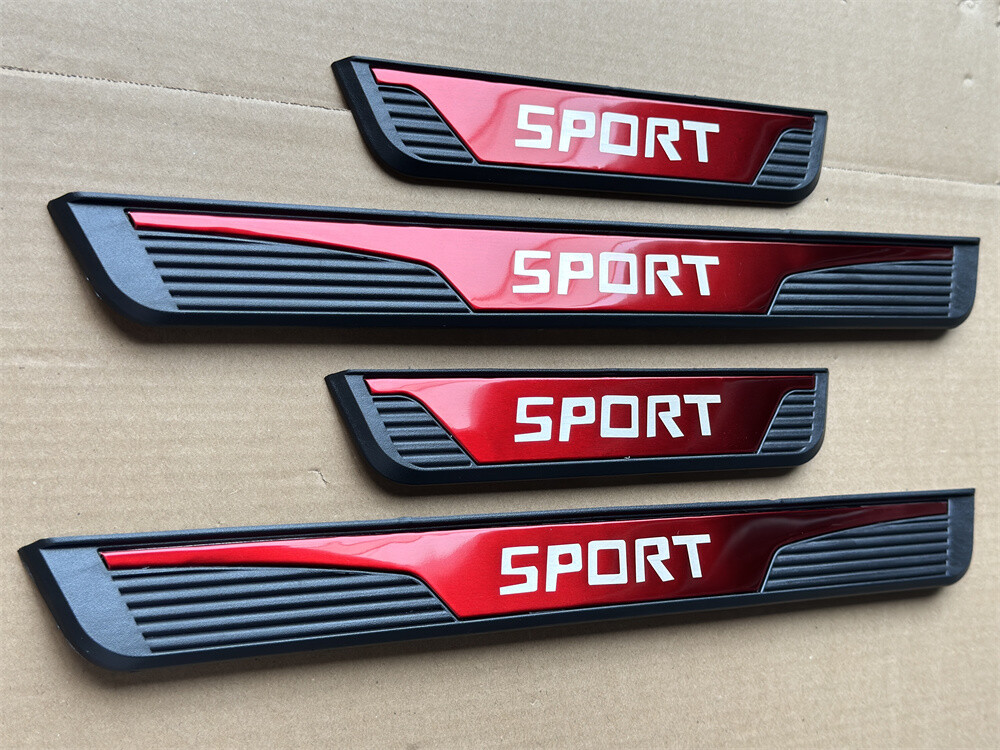 For Toyota Accessories Car Door Scuff Sill Cover Panel Step Protector Trims X4