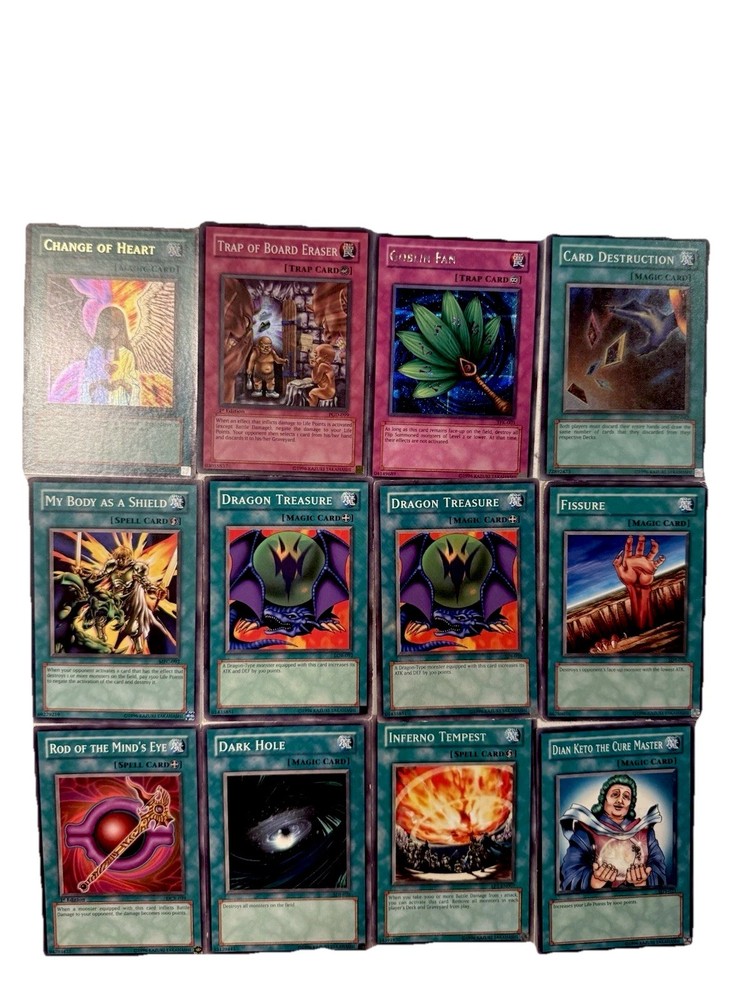 2002 Yu-Gi-Oh Ultra Rare Magic Spell Trap Cards Lot of 12