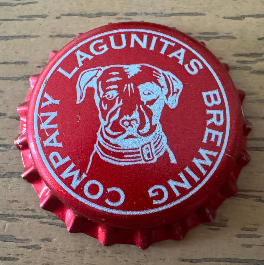 Lagunitas Brewing Co. Bottle Cap Magnet Red White Metal 1