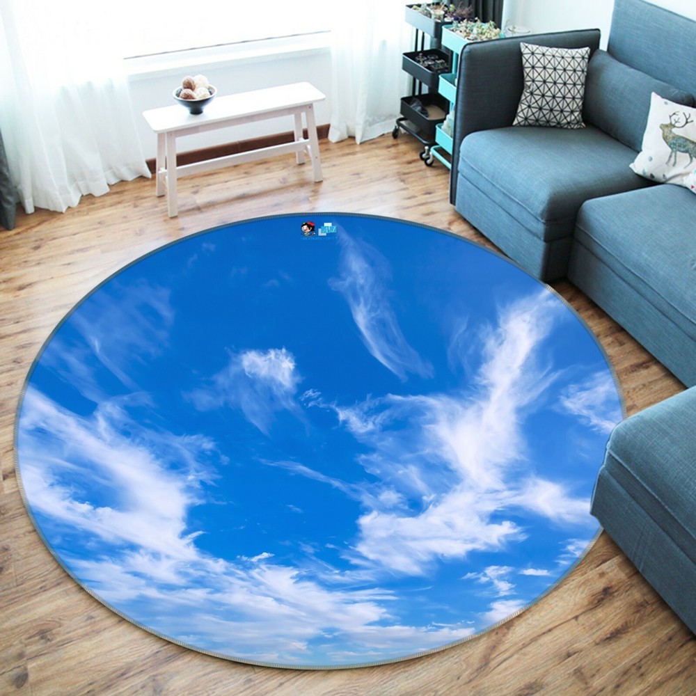 3D Blue Sky And White Clouds NAO3909 Game Rug Mat Elegant Photo Carpet Mat Fay