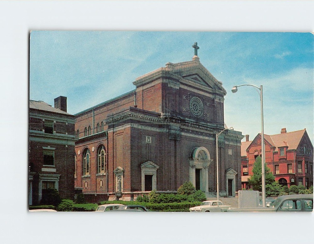Postcard St. Patricks Church Brockton Massachusetts USA