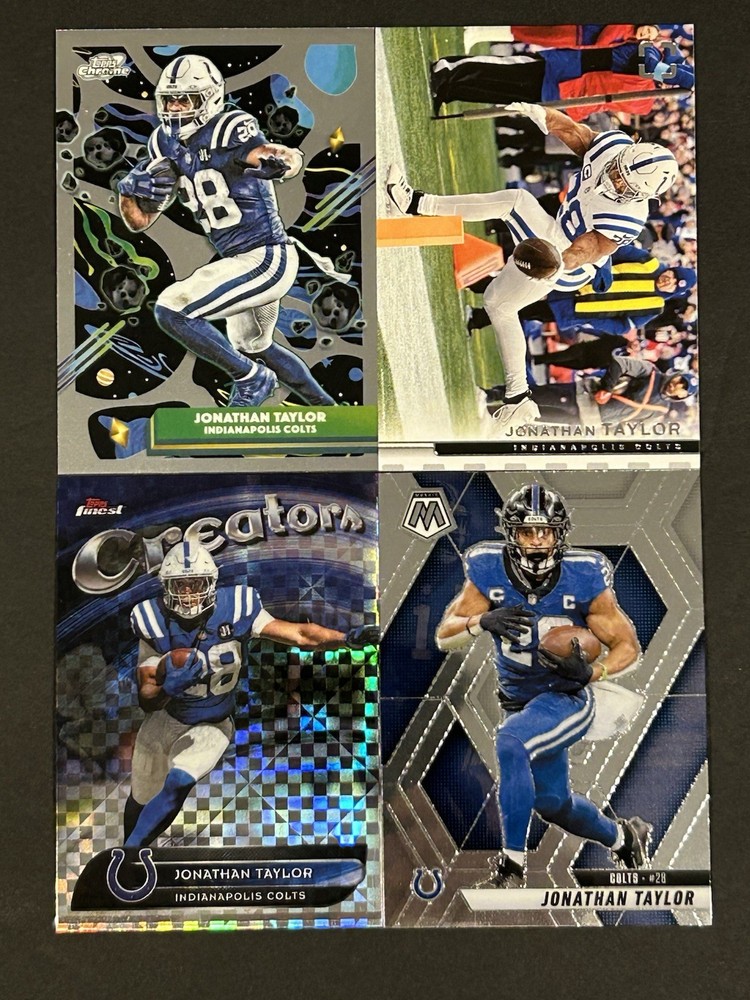 2025 Topps Chrome🪐Cosmic-Finest-Panini Jonathan Taylor Colts 4 Card Lot