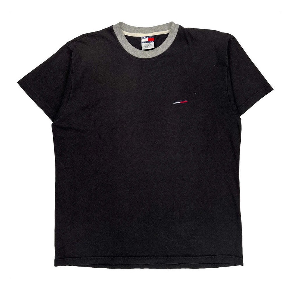Tommy Jeans T-Shirt - Large Black Cotton