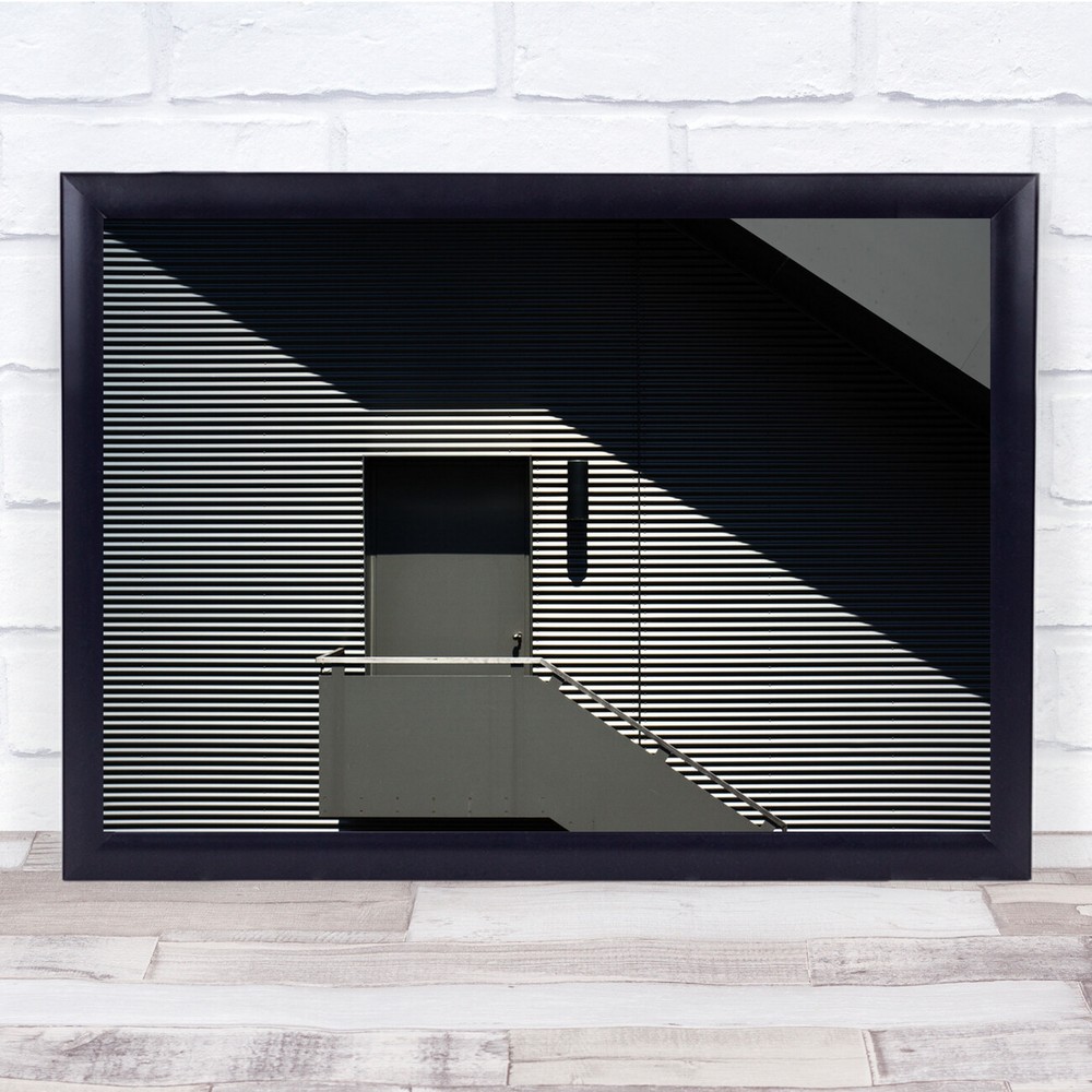 Staircase Architecture Lines Geometry Shapes Building Wall Art Print