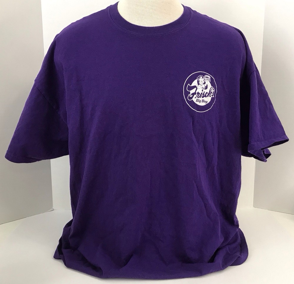 Frisch’s BIG BOY Cruisin T-Shirt 2XL Purple American Road Trip Restaurant