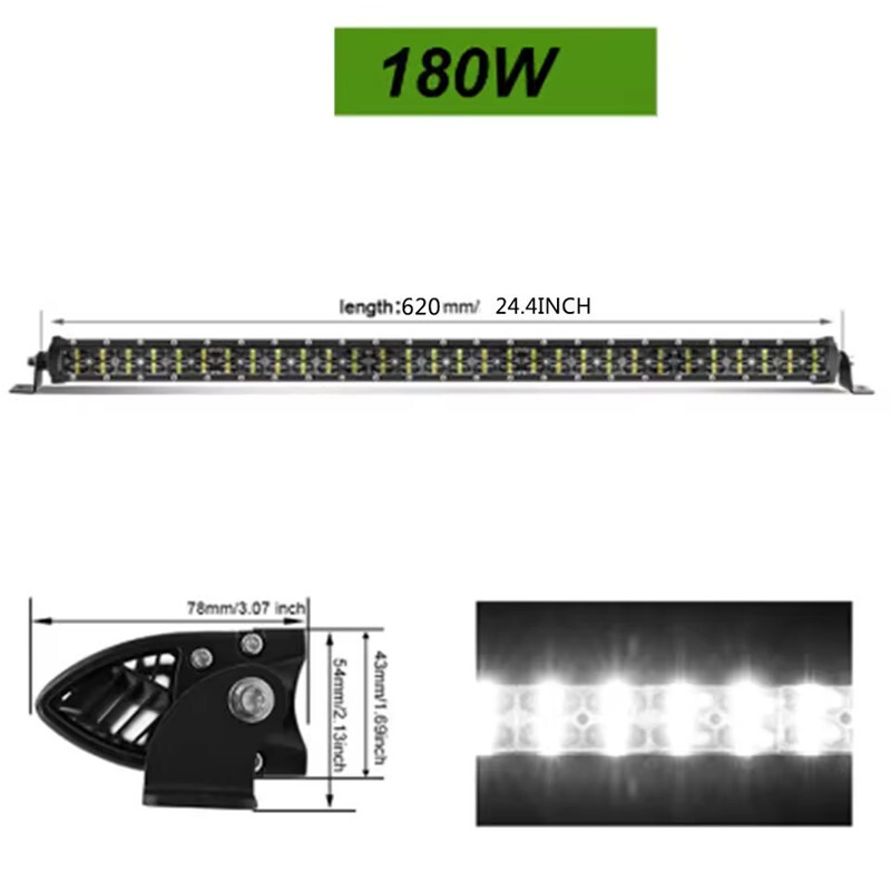 25-inch 6D LED Light Bar for Offroad Boats and Driving