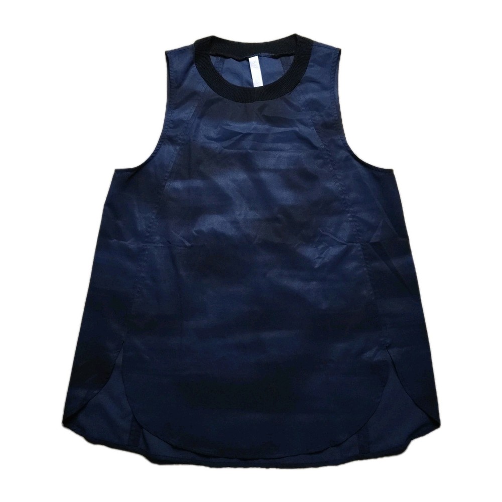 Athleta Zephyr Refined Tank Blue Sleeveless Athletic Top Womens Small Blur Camo