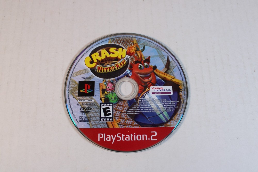 Crash Nitro Kart (Sony PlayStation 2, 2003, PS2) Authentic, disc only, tested
