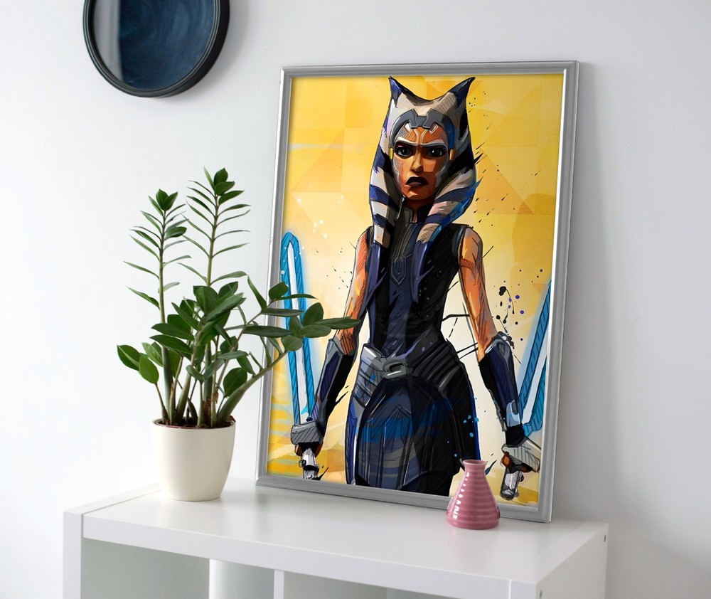 Ahsoka Tano Poster or Canvas - Star Wars Mandolorian Wall Art Decor