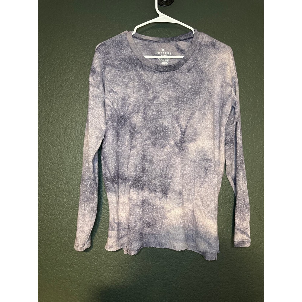 American eagle soft and sexy plush tie dye long sleeve top