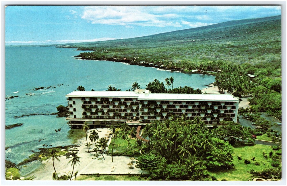 Keauhou Beach Hotel On The Shoreline Kona Coast Hawaii Postcard