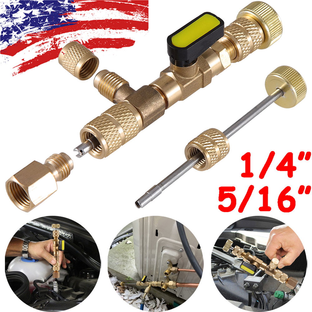 HVAC AC Schrader Valve Core Remover Tool Dual Size 1/4