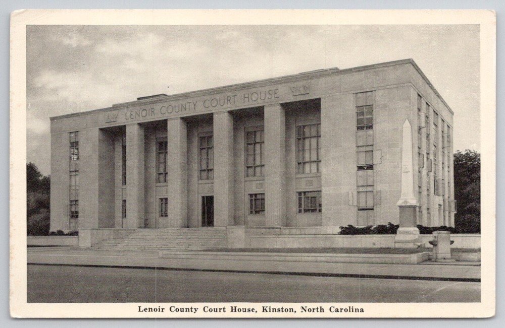 Lenoir County Court House Kinston North Carolina Graycraft Postcard