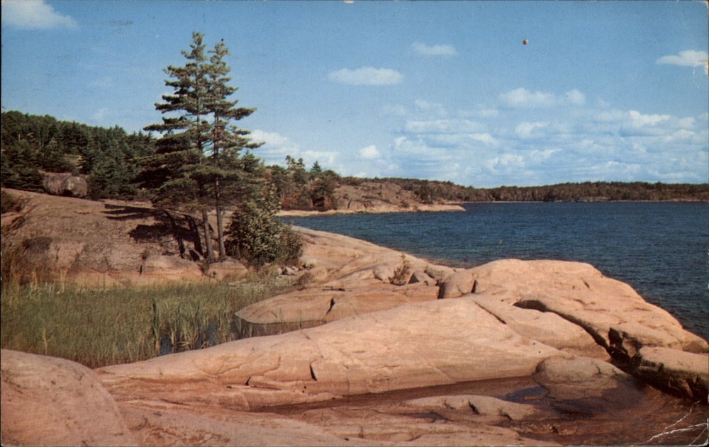 Georgian Bay Parry Sound Ontario Canada vintage postcard s359