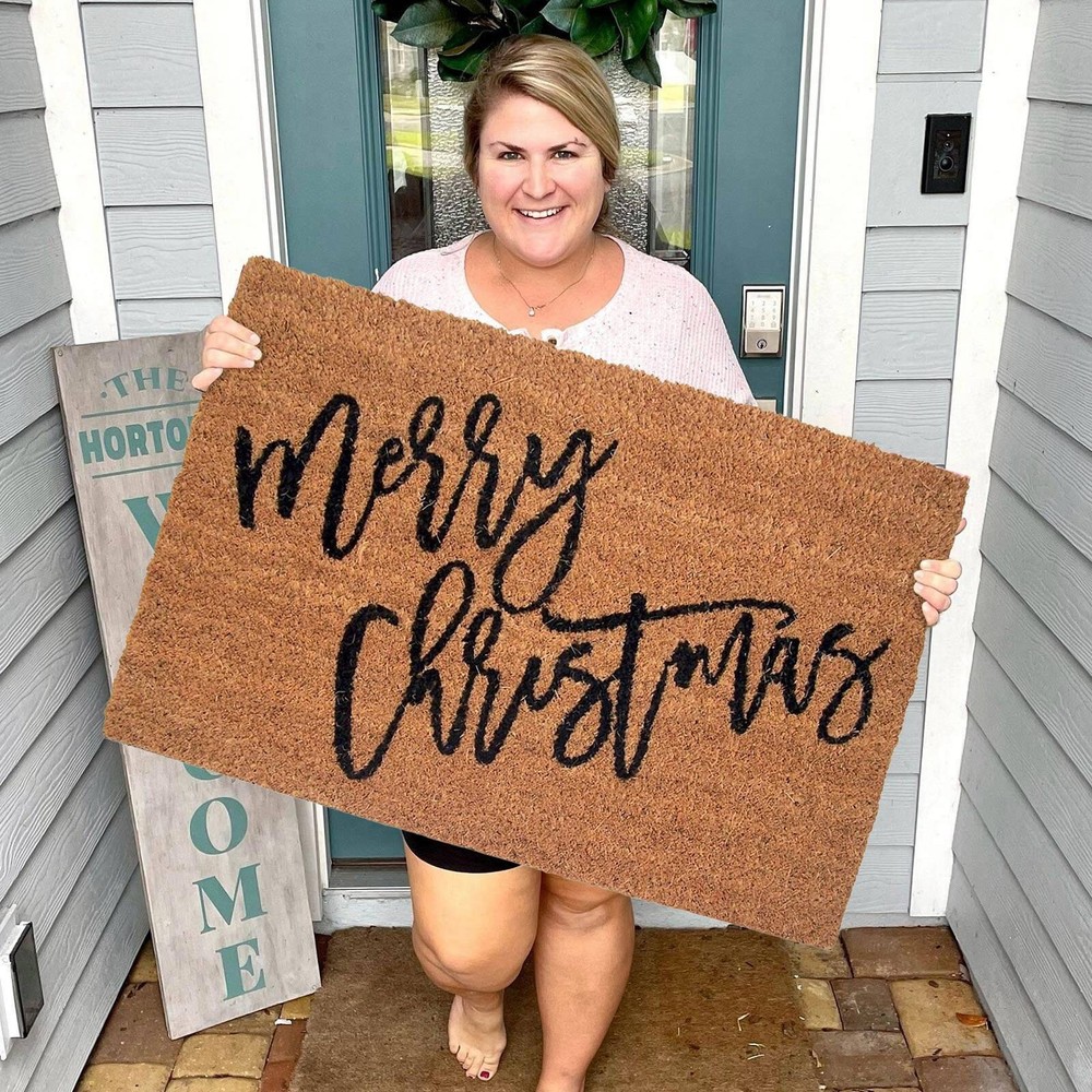 Christmas Welcome Door Mat Decoration Cute Funny Home Xmas Doormat Carpet Floor