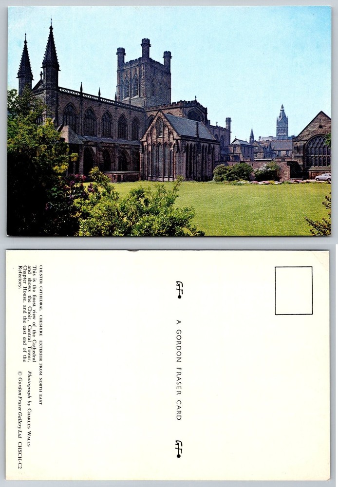 Chester Cathedral Cheshire England Vintage Postcard Gordon Fraser Card