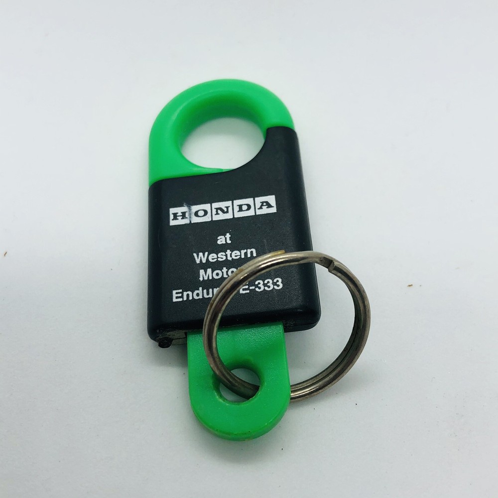 Vtg Honda at Western Motors Clip On Plastic Dealer Advertising Keychain