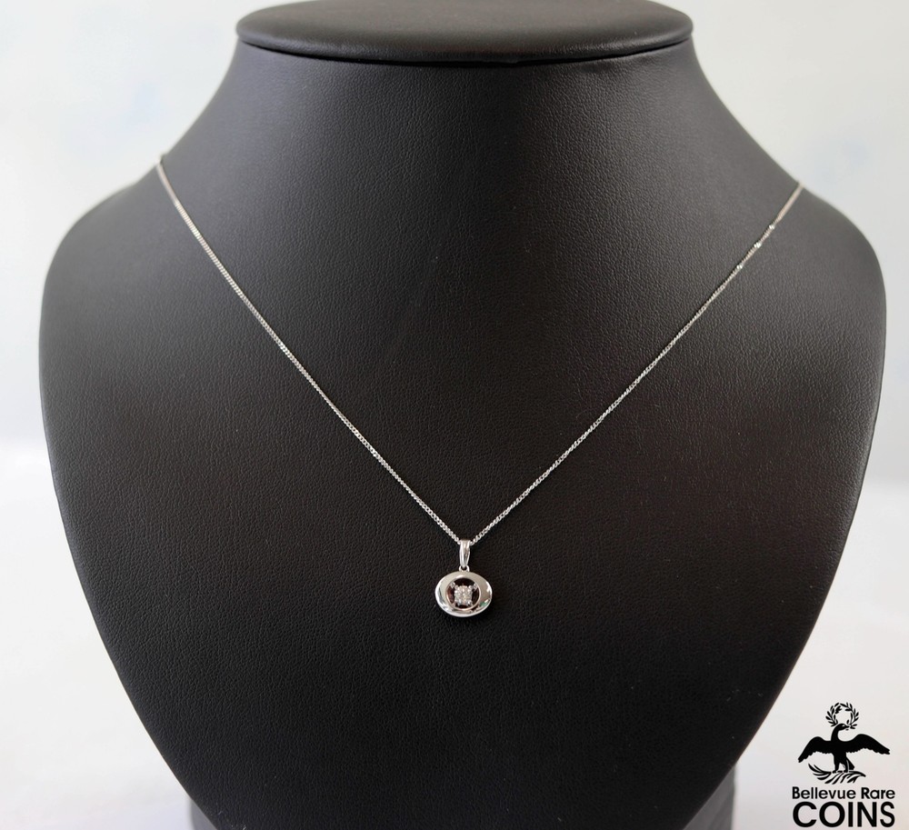 10k White Gold 0.08 CTW Diamond 16-Inch Choker Necklace
