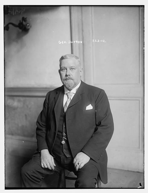 Photo:Geo. Sutton Portrait Man in Suit Formal Studio Photograph