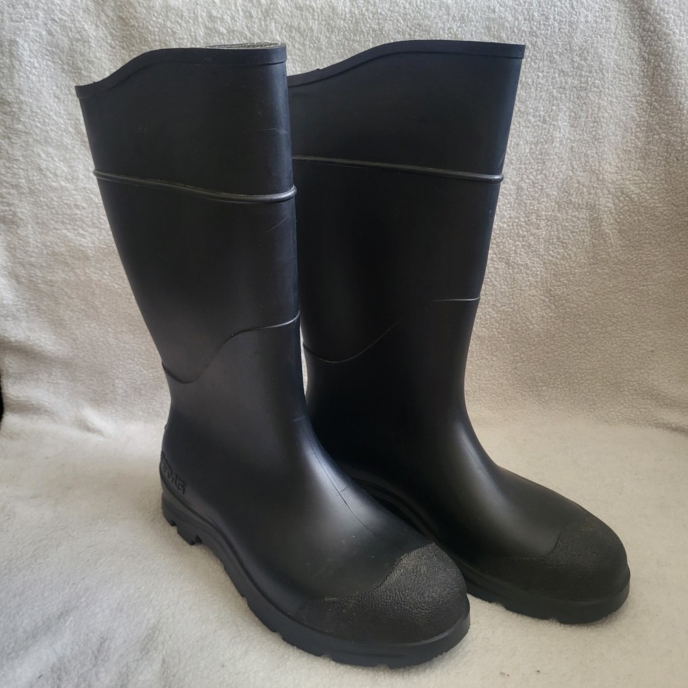 Servus Steel Toe Men's Boots Non-Insulated ASTM Black Rubber Size 9 EUC