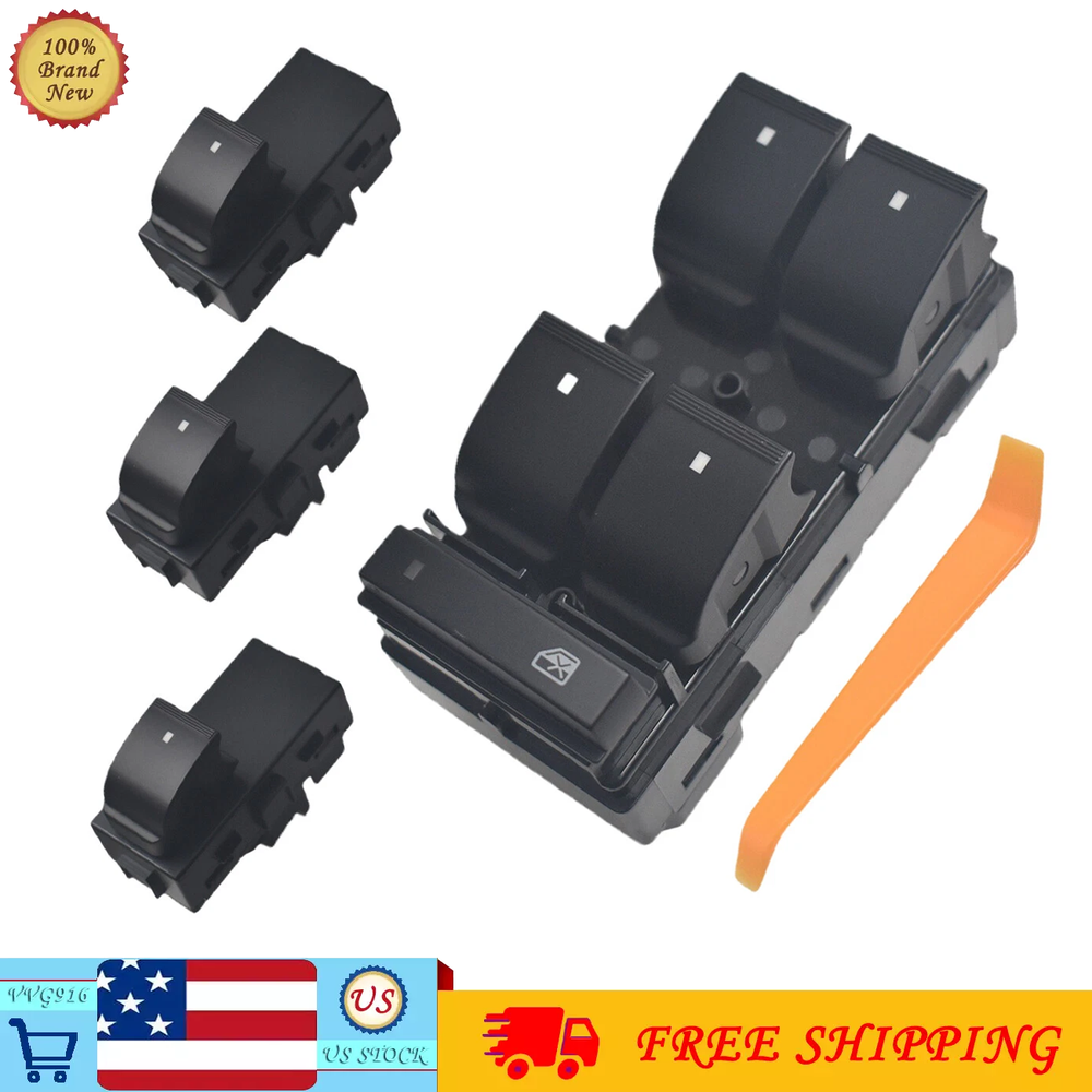 Window Control Switch Driver & Passenger Side for 2007-2013 Chevy GMC Models