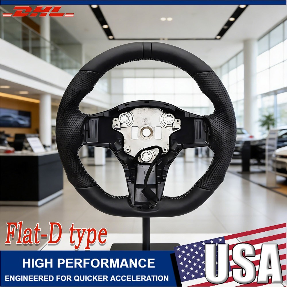 For Tesla Model 3 & Model Y 2017-2023 HEATED Ring Sport Leather Steering Wheel