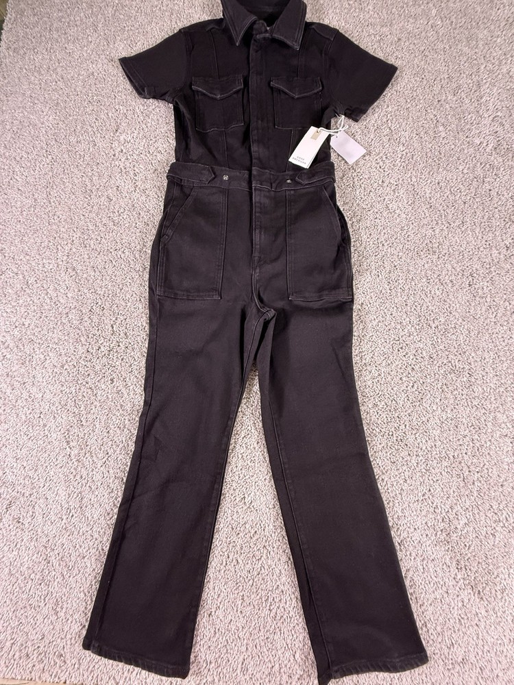 Good American Black Fit for Success Bootcut Jumpsuit Medium NWT $199 MSRP
