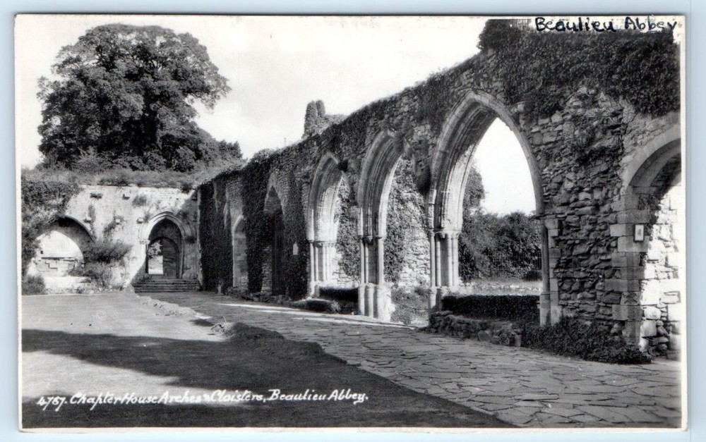 RPPC Chapter House Arches & Cloisters Beaulieu Abbey UK Postcard