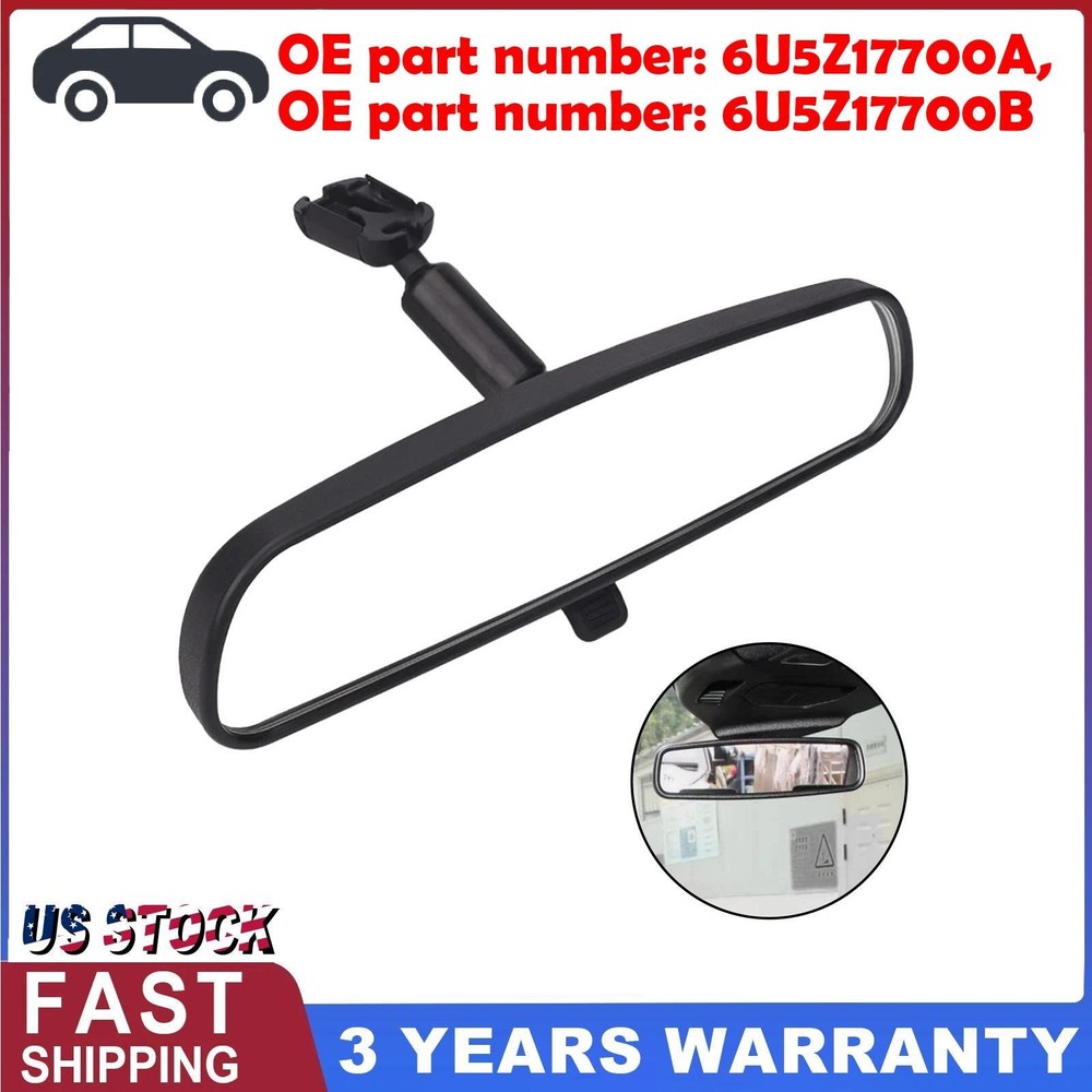 Rear View Mirror Interior For Ford E, F Series Super Duty F-250 F-350 6U5Z17700A