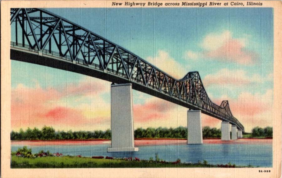 Cairo Illinois IL : BRIDGE SCENE m/14 BA2943